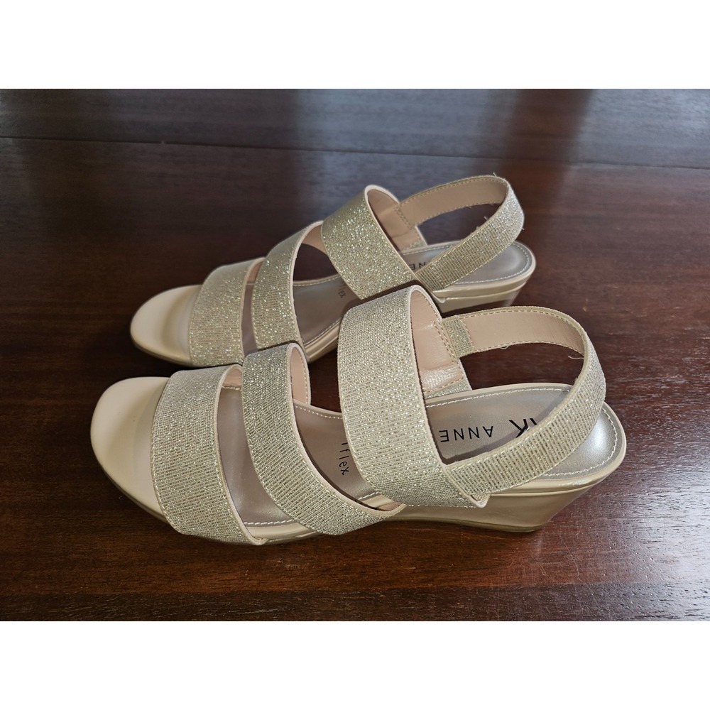 AK Anne Klein Blessings Womans Blush Strappy Stretchy Heel Size 6.5 New with box - Picture 5 of 9